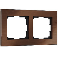 Дизайнерская рамка 2 местная, коричневый алюминий, W0021714 Werkel