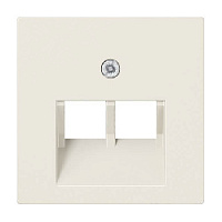 Накладка двойной розетки компьютерной/ телефонной, бежевый, A569-2BFPLUA Jung, серия AS 500