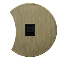 Розетка компьютерная RJ-45, полукруглая, EU030206, бронзовый, Salvador