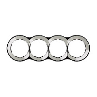 Дизайнерская рамка 4 местная, хром, 88640-33 Simon, серия 88