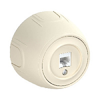 Дизайнерская розетка компьютерная RJ-45, 7700887, бежевый, OneKeyElectro, серия Rotondo