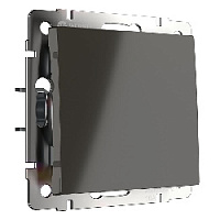 Дизайнерский выключатель, серо-коричневый глянцевый, W1112007 Werkel, одноклавишный проходной