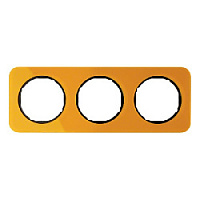 Дизайнерская рамка 3 местная, оранжевый/черный, 10132334 Berker, серия R.1