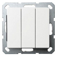 Дизайнерский выключатель, белый, 83031W, Wedder, трехклавишный