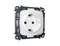 Комплект механизма электрической розетки с/з c шторками, белый матовый, MO127010 Ambrella Volt