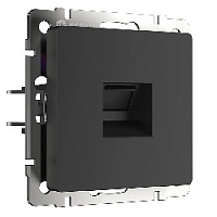 Дизайнерская розетка RJ-45, черный матовый, W1181008 Werkel