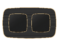 Дизайнерская рамка из оргстекла 2 местная, черный / шампань, OF640542 Ambrella Volt