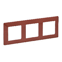 Дизайнерская рамка 3 местная, терракота, 754073 Legrand, серия Valena Life