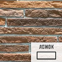 Лофт плитка Ригель "Каменный Остров" (элемент ложок), ОБриБкоЛ OldBrick, бетон