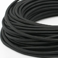 Ретро кабель круглый электрический, 2*1.5, черный шелк, Edisel