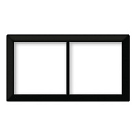 Дизайнерская рамка 2 местная, черный, PL-P102-BCM CGSS, серия Практика