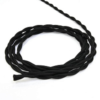 Витой интернет кабель UTP Cat.5E, 2*2*0.5 черный 60250 Lindas