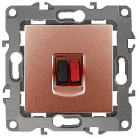 Дизайнерская аудио розетка, медь, Б0027459 Эра, серия 12