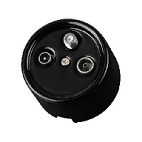 Розетка TV+R+ SAT оконечная, черный, SQ1820-0257 TDM ELECTRIC, серия Болонь