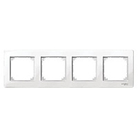 Дизайнерская рамка 4 местная, полярно-белый, MTN515419 Schneider Electric, серия Merten System M-Plan