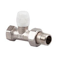 Дизайнерский клапан прямой, запорный 1/2", никель 0524-(0514)-1500N000 S.R.Rubinetterie