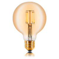 Ретро лампа светодиодная G95 LED 40W, E27, золотая, 057-301 Sun Lumen