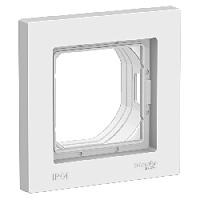 Дизайнерская рамка IP44 1 местная, белый, ATN440101 Schneider Electric, серия Atlas Design