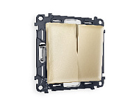 Комплект механизма 2-кл проходного выключателя, шампань, MA603020 Ambrella Volt, двухклавишный