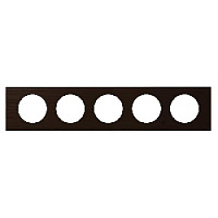 Дизайнерская рамка 5 местная, венге, 069210 Legrand, серия Celiane