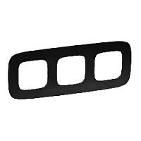 Дизайнерская рамка 3 местная, черный матовый, 754403 Legrand, серия Valena Allure