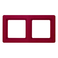 Дизайнерская рамка 2 местная, красный, бархатный лак, 10126062 Berker, серия Q.1