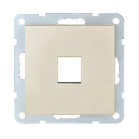 Накладка розетки компьютерной/ телефонной с суппортом, бежевый матовый, 846102-0 LK Studio, серия LK80