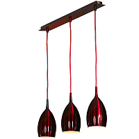 Лофт светильник подвесной Collina, винный красный, LSQ-0716-03 Lussole