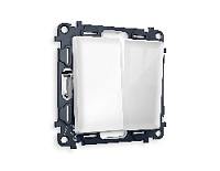 Комплект механизма 2-кл проходного выключателя, белый глянец, MA103020 Ambrella Volt, двухклавишный