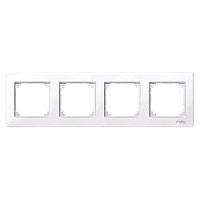 Дизайнерская рамка 4 местная, активный белый, MTN515425 Schneider Electric, серия Merten System M-Plan