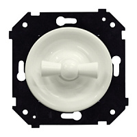 Ретро выключатель однопозиционный проходной, слоновая кость, B3-201-211M BIRONI, одноклавишный