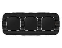 Дизайнерская рамка из оргстекла 3 местная, черный / сталь, OF640533 Ambrella Volt