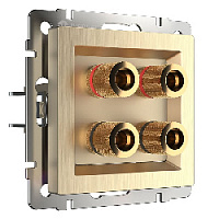 Дизайнерская розетка акустическая, шампань рифленый, W1185010 Werkel