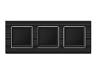 Дизайнерская рамка из оргстекла 3 местная, черный / сталь, AF580533 Ambrella Volt