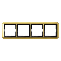 Дизайнерская рамка 4 местная, золото, MTN483421 Schneider Electric, серия Merten Antique