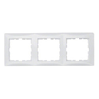 Дизайнерская рамка 3 местная, полярная белизна, глянцевый, 10138989 Berker, серия S.1