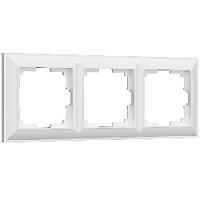 Дизайнерская рамка 3 местная, белый, поликарбонат, W0032201 Werkel