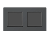 Дизайнерская рамка из термопластика 2 местная, графит мягкое касание, AF220802 Ambrella Volt