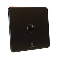 Дизайнерский выключатель Mira Черный уголь, BMB1KTA Bonze одноклавишный проходной