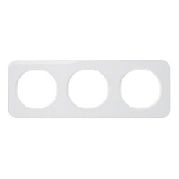 Дизайнерская рамка 3 местная, полярная белизна, глянцевый, 10132189 Berker, серия R.1