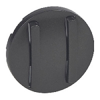 Двойная клавиша для бесшумного выключателя с подсветкой, графит, 065202 Legrand, серия Celiane