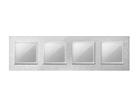 Дизайнерская рамка из термопластика 4 местная, серебро глянец, AF220404 Ambrella Volt