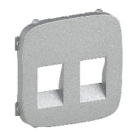 Накладка для двойной аудио розетки, алюминий, 755377 Legrand, серия Valena Allure