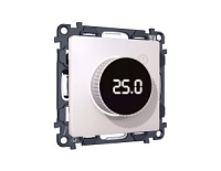 Комплект механизма терморегулятора теплого пола с цифровым дисплеем с подсветкой, жемчужный, MA205810  Ambrella Volt, терморегулятор