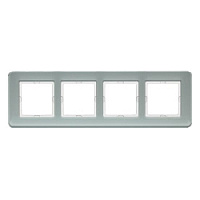 Дизайнерская рамка 4 местная, полярная белизна, стекло, 10146079 Berker, серия Q.7