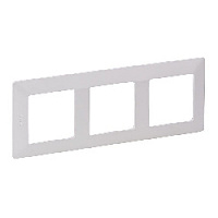 Дизайнерская рамка 3 местная, белый, 754003 Legrand, серия Valena Life