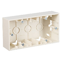 Коробка для открытого монтажа, 2 местная, бежевый, 1590752-031 Simon, серия 15