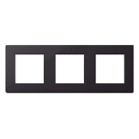 Дизайнерская рамка 3 местная, графит, 2400630-038 Simon, серия 24 Harmonie