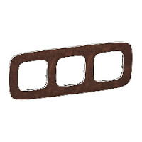 Дизайнерская рамка 3 местная, кожа, 754453 Legrand, серия Valena Allure