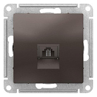 Дизайнерская розетка телефонная RJ-11, мокко, ATN000681 Schneider Electric, серия Atlas Design